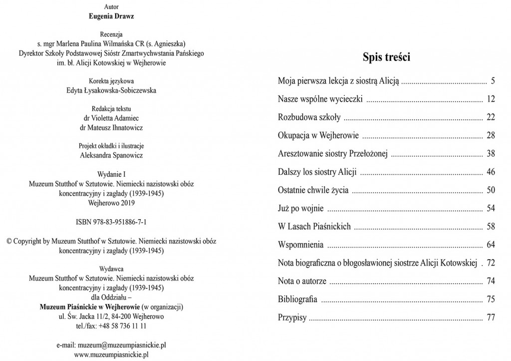 Alicja Kotowska spis treści