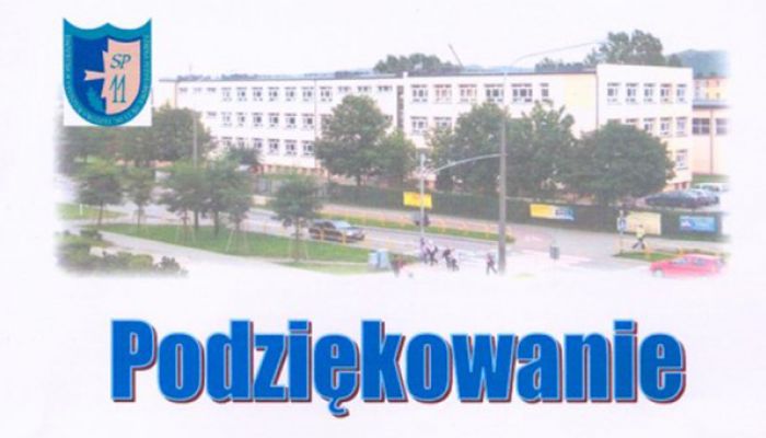 podziękowanie za udostępnienie materiałów
