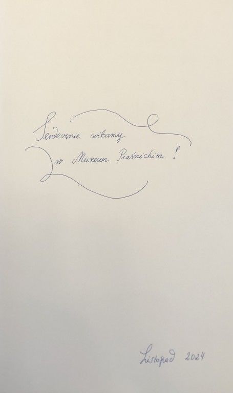 powitanie w księdze gości Muzeum Piaśnickiego