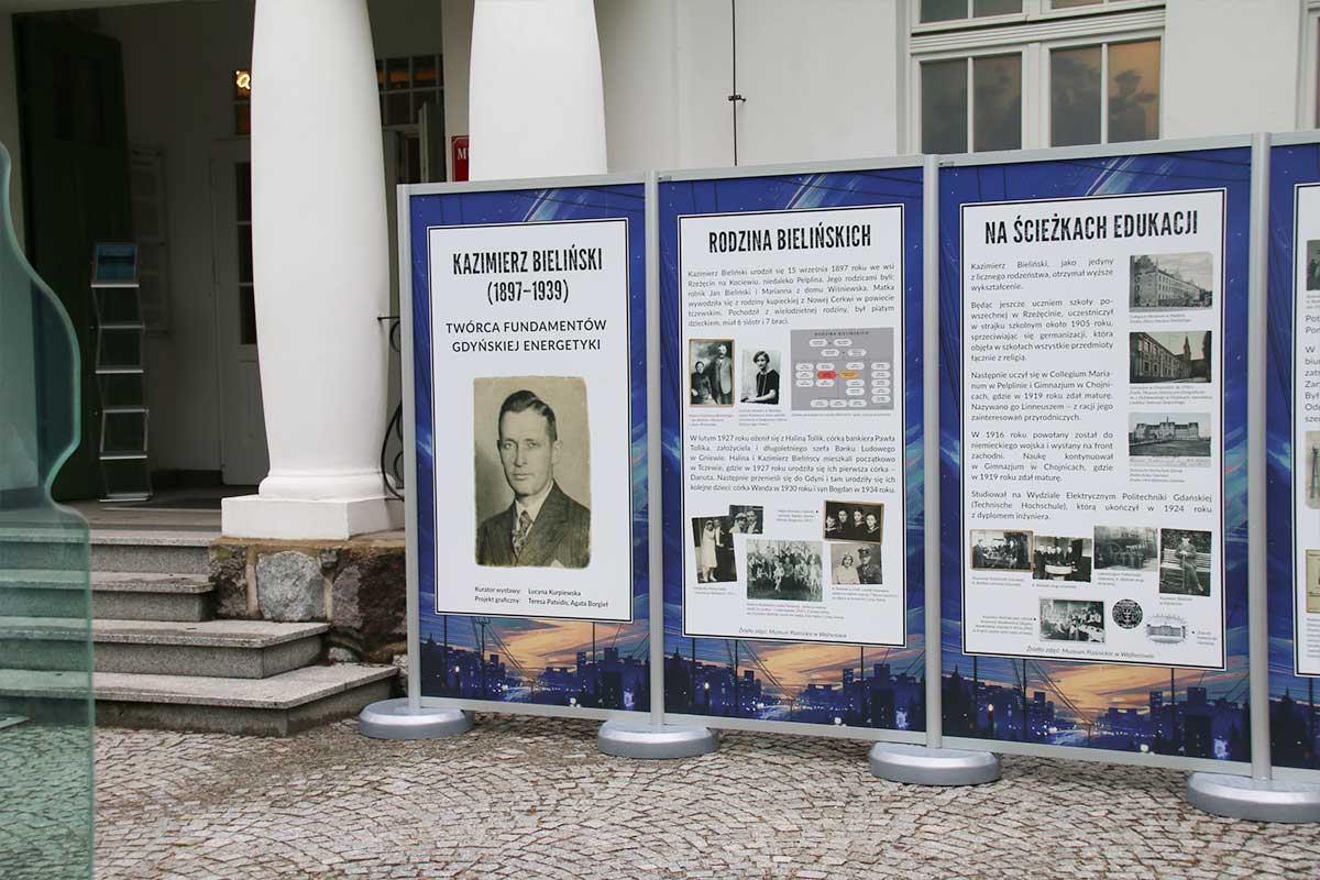 fragment wystawy mobilnej Kazimierz Bieliński Muzeum Piaśnickie